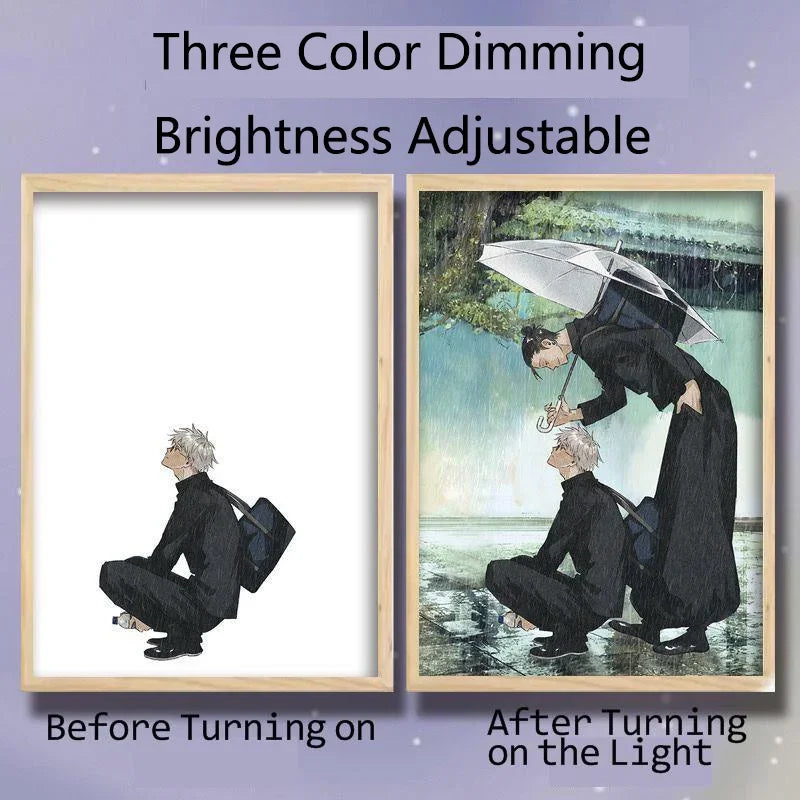 Anime Jujutsu Kaisen LED Photo Frame Light Box – Decorative Night Light & Wall Art 7