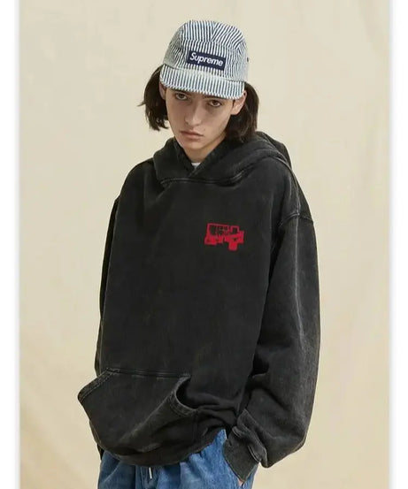 Anime Baki Hanma Print Cotton Washed Hoodies Men Hip Hop Graphic Vintage Hooded Sweatshirts Aesthetic Streetwear Pullover