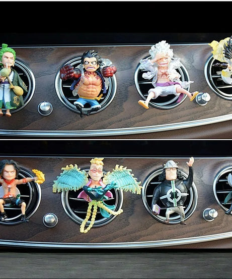 One Piece Car Air Outlet Perfume Clip Model Ornaments Luffy Captain Zoro Action Figures Auto Air Conditioning Port Decor