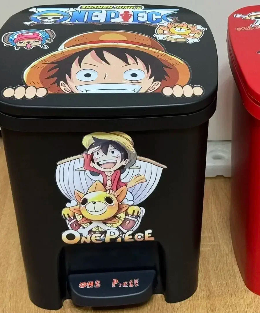 One Piece Luffy Zoro Trash Can Cute Home Large Large Capacity Creative Fashion Personality Portable Trash Can Kawaii