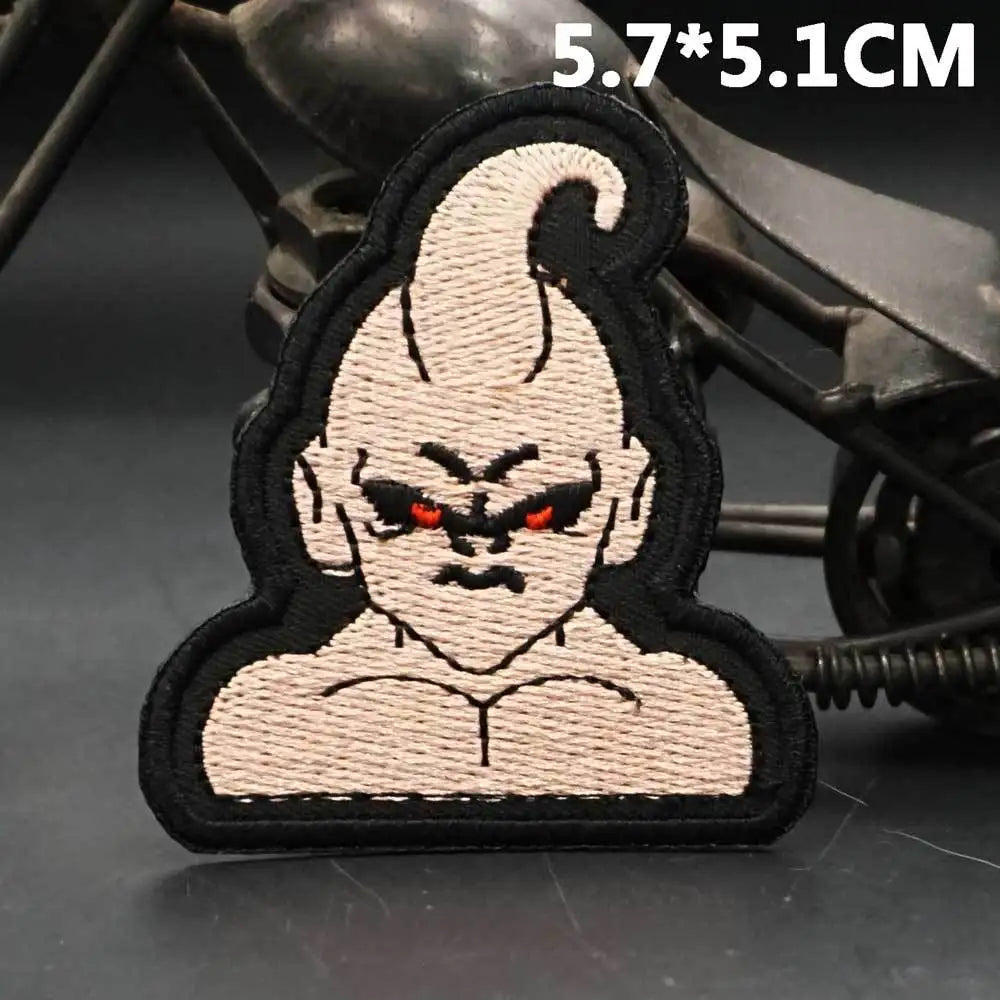 Dragon Ball Animation Peripherals Creative Kawaii Son Goku Vegeta Majin Buu Clothes Patches Embroidered Velcro Badges