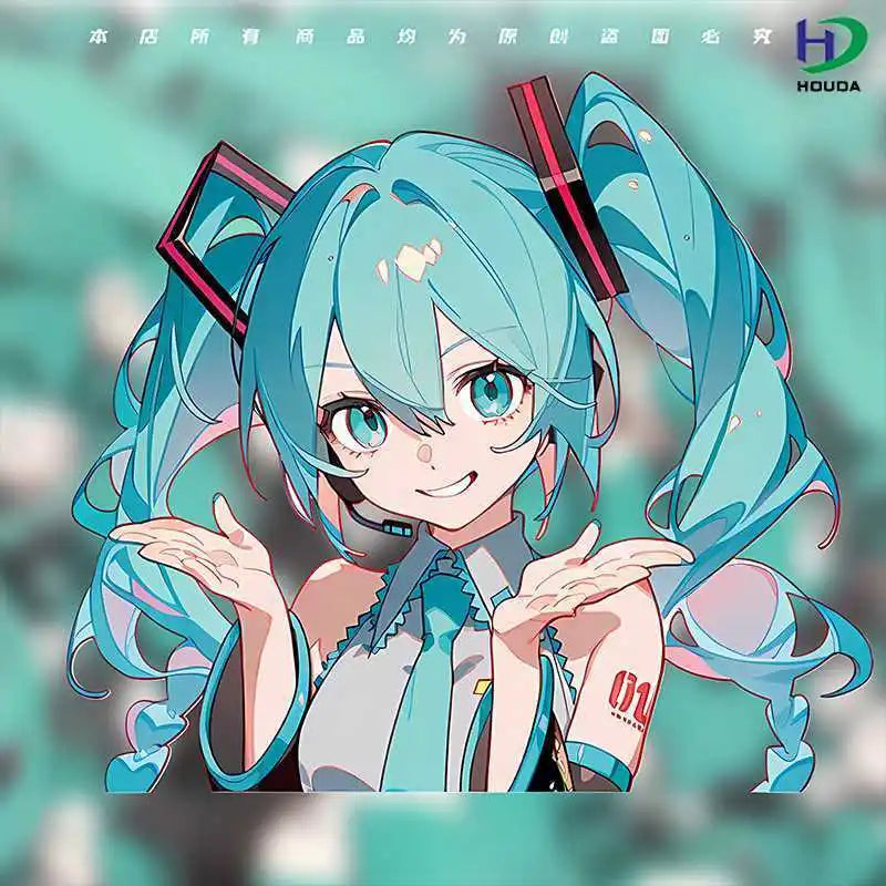 Hatsune Miku MIKU anime Animation Waterproof Car Sticker Personalized Decoration Electric Vehicle iPad Sticker