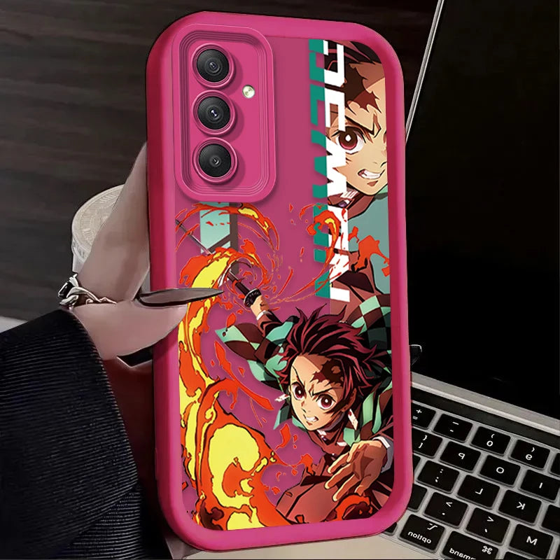 Anime Demon Slayer Phone Case For Samsung Galaxy A14 A15 S21 S22 S23 S24 FE Plus Ultra A25 A35 A52 A53 A54 A55 5G Cover