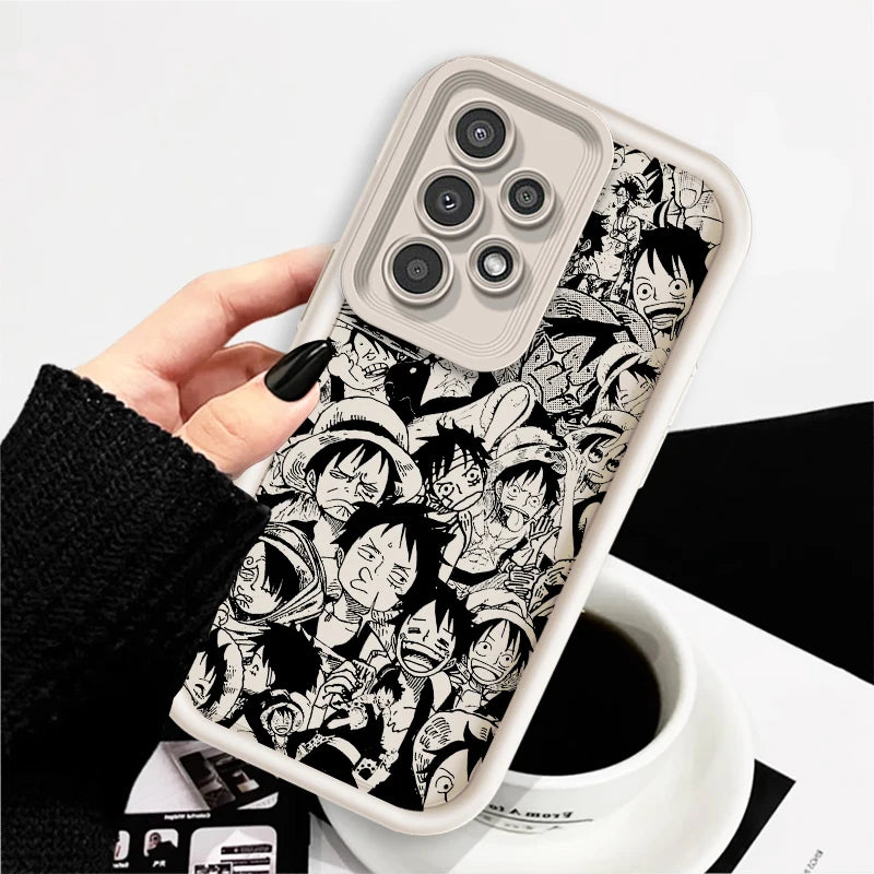 One Piece Nami D. Luffy Cute For Samsung A73 A71 A54 A53 A52 A51 A33 A32 A21S A14 A13 A12 A03 A04 A05 5G Eye Ladder Funda