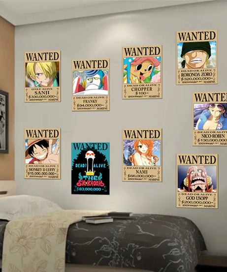 One Piece Anime Luffy Poster Wall Sticker Personality Creative Fashion Boys Dormitory Decoration Wallpaper Self Adhesive