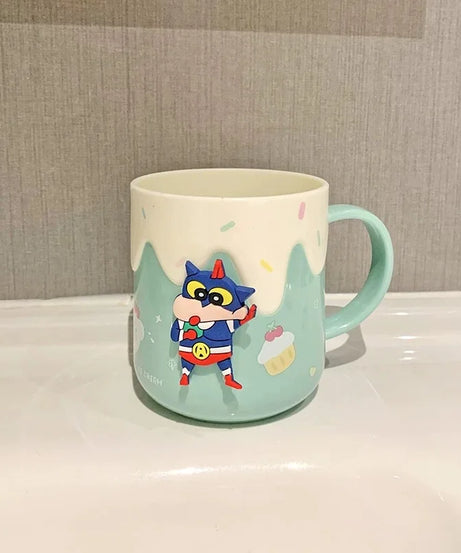 400ml Crayon Shinchans Cute Children Toothbrush Cup Anime Home Bathroom Toothpaste Holder Colorful Toothbrush Tools Storage Cup