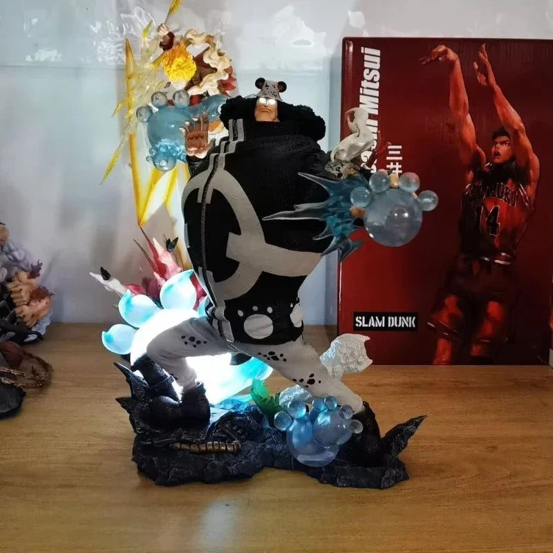 32cm One Piece Anime Figure Bartholemew Kuma Figurine 2 Hands With Light Statue Collection Decoration Ornaments Model Toys Gift
