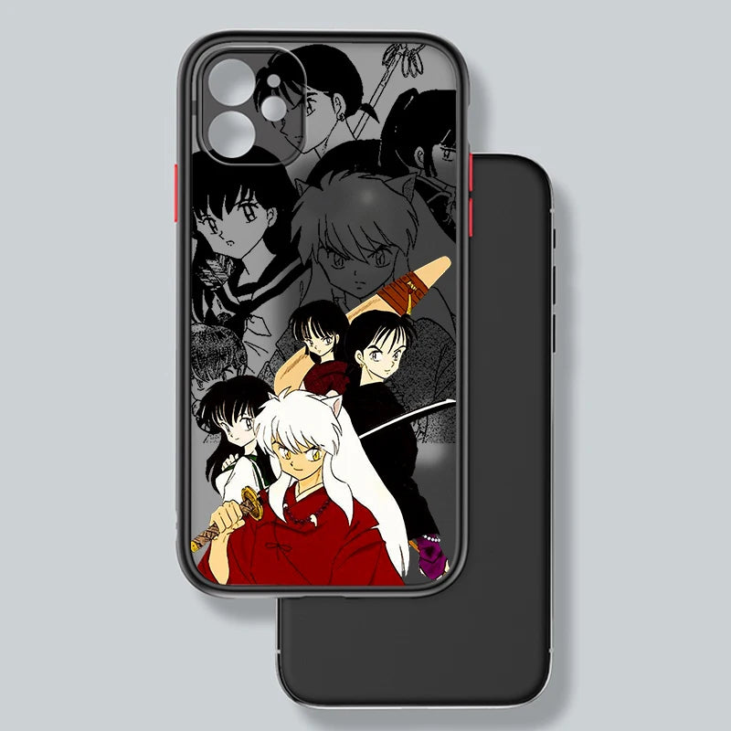 Inuyasha Anime Movie Comic Frosted Translucent For Apple iPhone 16 15 14 13 12 11 XS XR X Pro Max Plus Mini Cover Phone Case