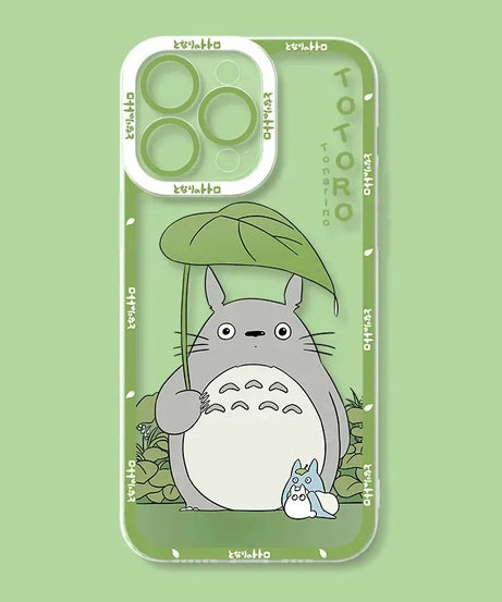 Cute T-TotoroS Phone Case For iPhone 16 Pro Max 15 14 Plus 13 12 11 Pro XR XS X 8 7 SE 2020 Soft Silicone Clear Cover