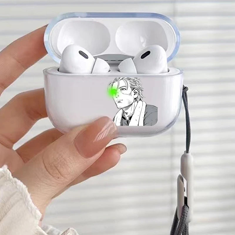 Anime Transparent TPU Case for Airpods Pro 2 1 3 Vinlands Saga Manga Soft Silicone Cover Bluetooth Earphone Cases