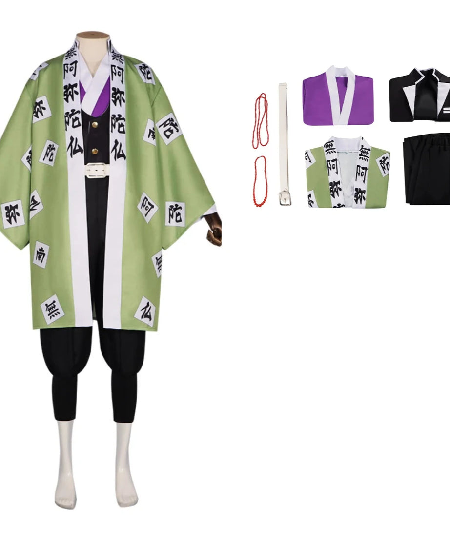 Demon Slayer Anime Peripheral Makomo Kanroji Mitsuri Kokushibo Nakime Costume  Style Kimono Cos Outfit Halloween Party