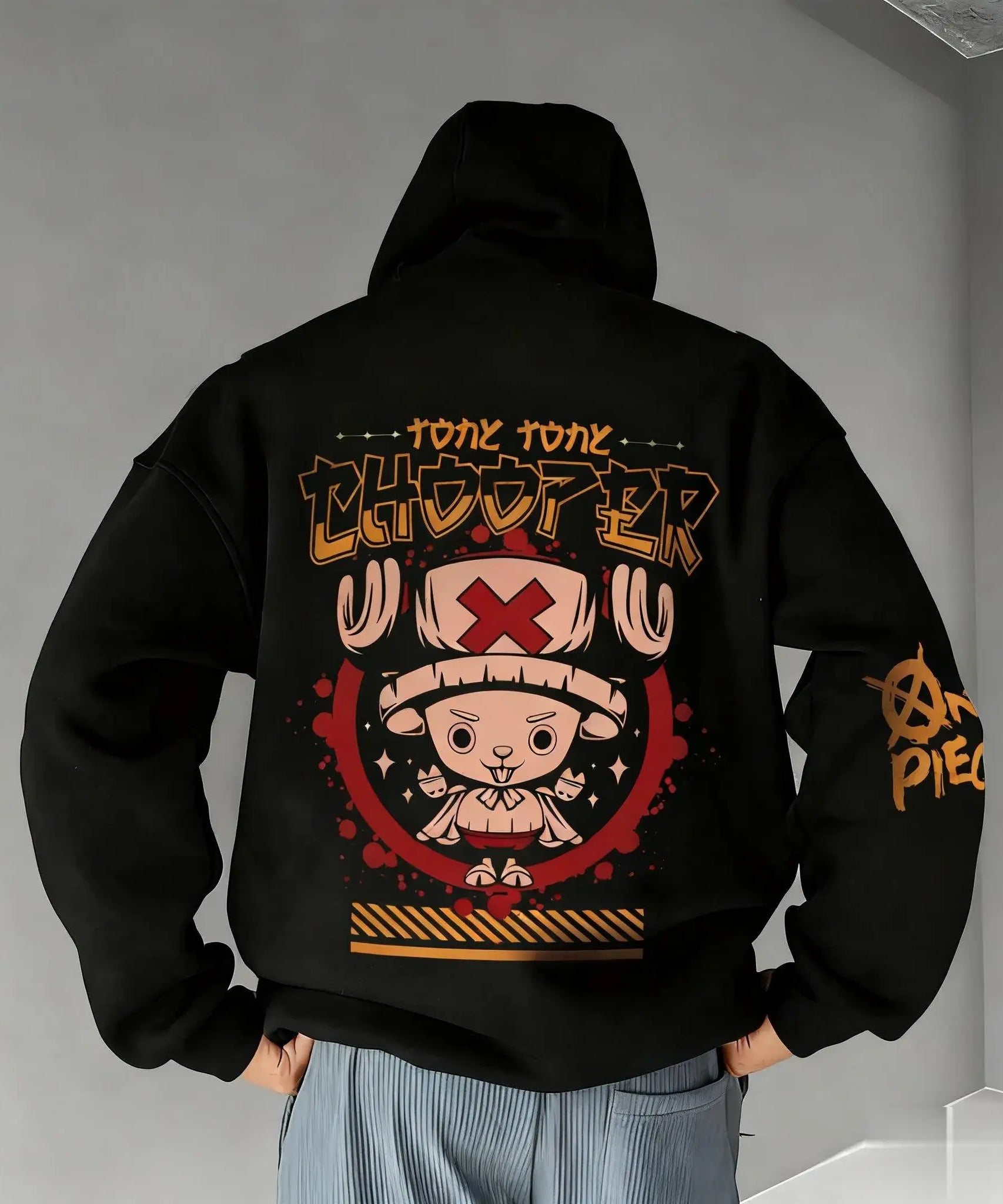 One Piece Anime Chopper Pullover Hoodie Men Women Autumn Winter Trendy Streetwear Casual Graphic Print Cosplay Hooded Sweatshirt