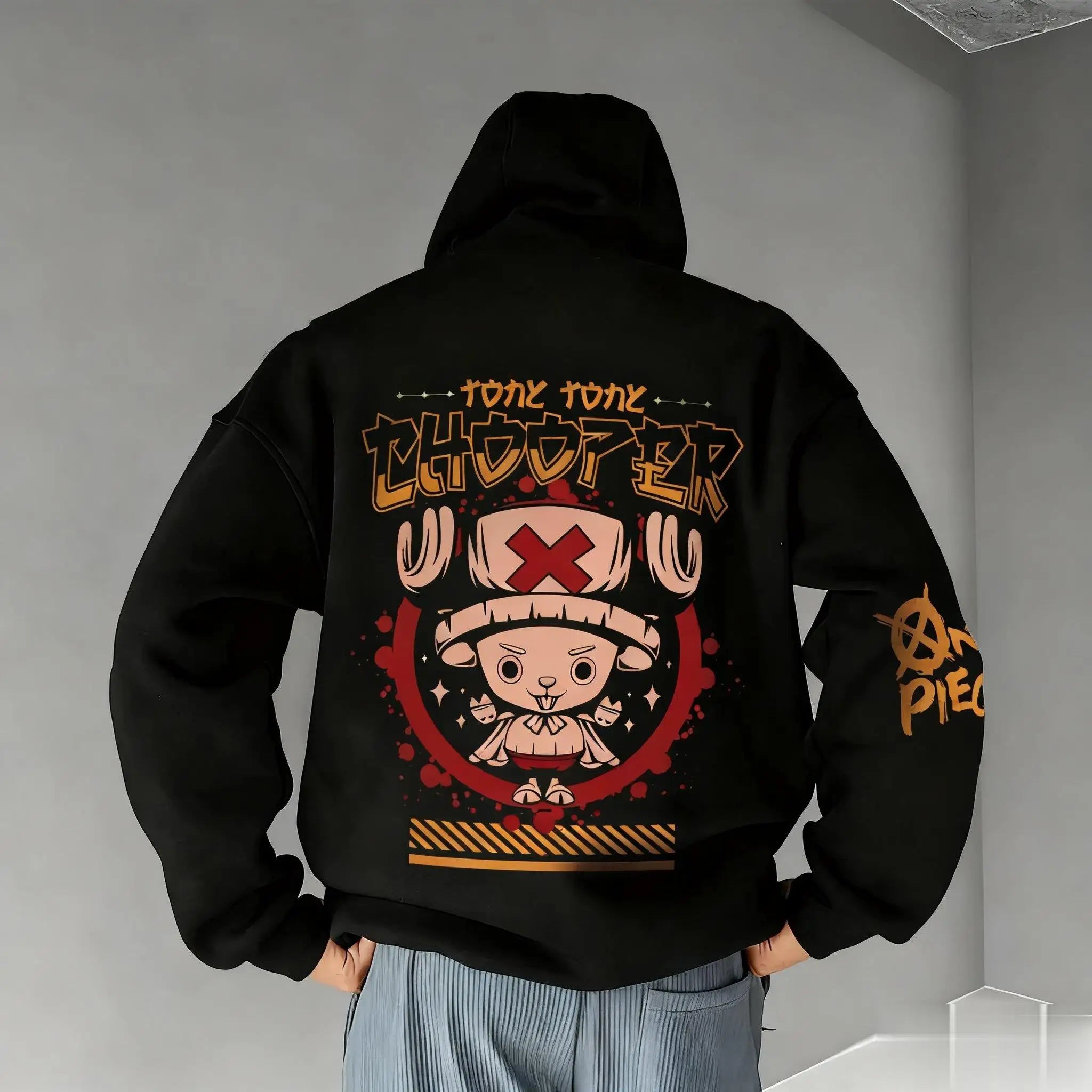 One Piece Anime Chopper Pullover Hoodie Men Women Autumn Winter Trendy Streetwear Casual Graphic Print Cosplay Hooded Sweatshirt