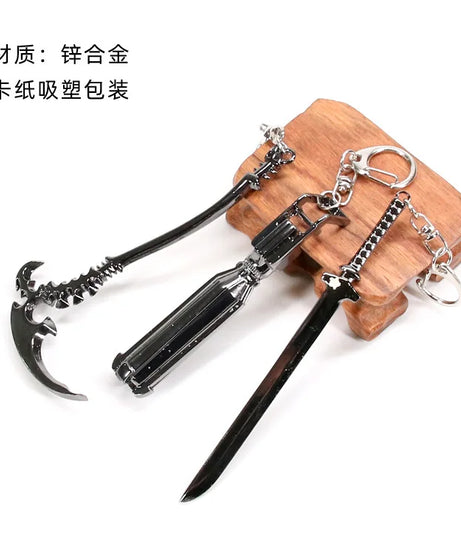 Cool Anime Black Rock Shooter Scythe Bag Parts, Death God Sickle Shape Zinc Alloy Bag Parts