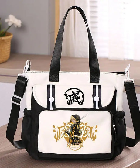 Anime Demon Slayer Kamado Tanjirou New Shoulderbag Men Women Crossbody Bags Student Fashion Large Capacity Handbag Holiday Gifts