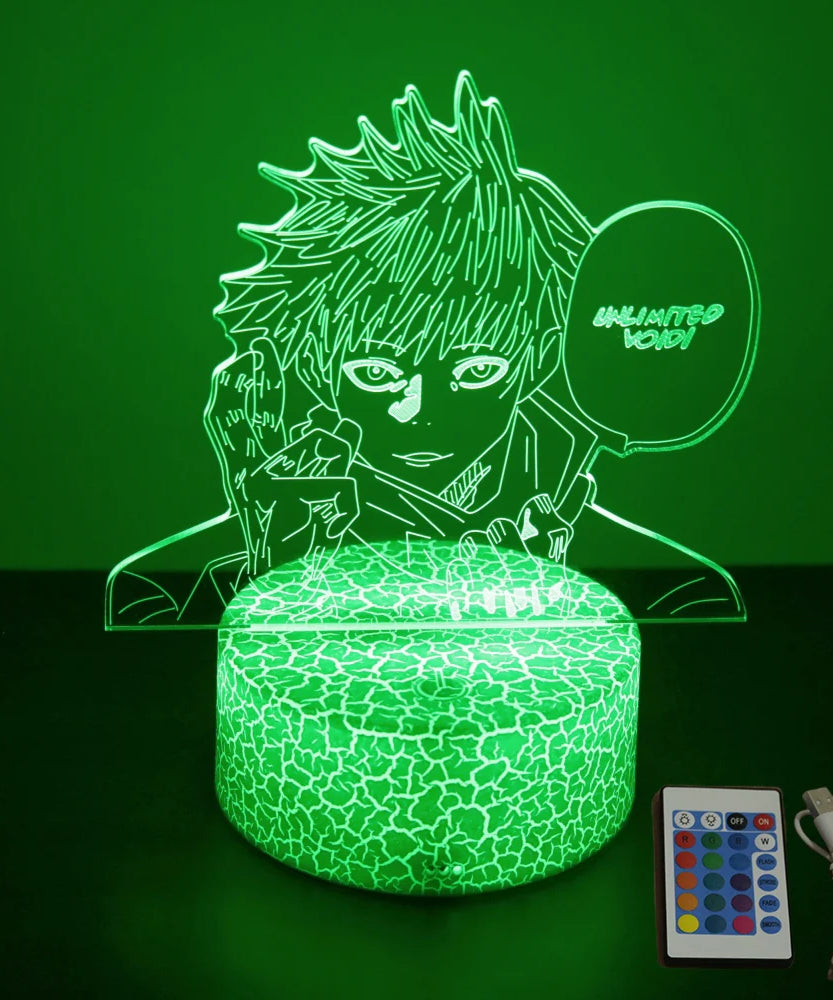 3D Anime Lamp Jujutsu Kaisen Led Night Light RGB Table Lamps Satoru Gojo Action Figure Kids Bedroom Desk Home Decor Friend
