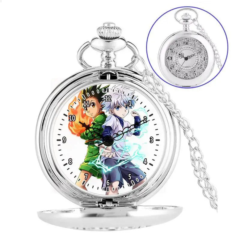 Anime two-dimensional full-time hunter pocket watch Killua Kura pickup Xiaojie personality necklace watch holiday gift