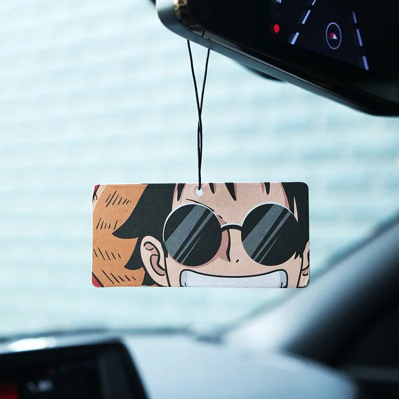 ONE PIECE Luffy Car Pendant Fragrance Tablets Car Decoration Car Rearview Mirror Hanging  Auto Deodorization Accessories