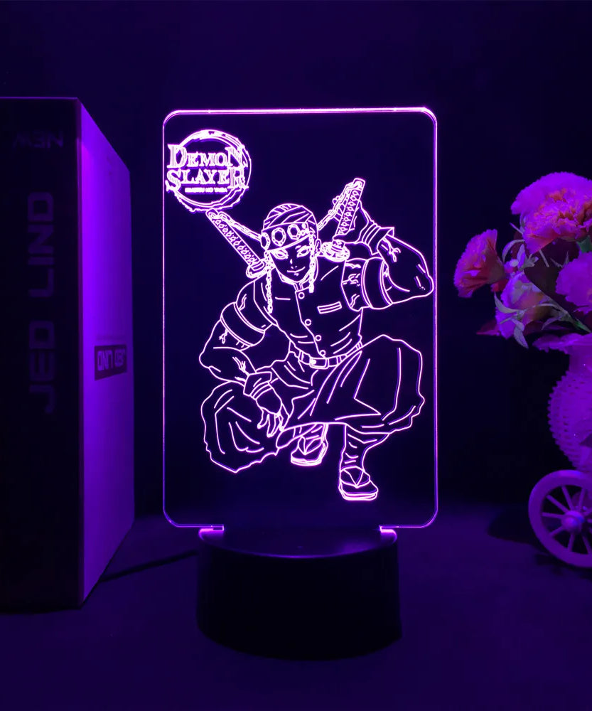 Anime Demon Slayer 3D LED Nightlight Figure for Kids Child Bedroom Decor Cool Kimetsu No Yaiba Lamp Gift Dropshopping