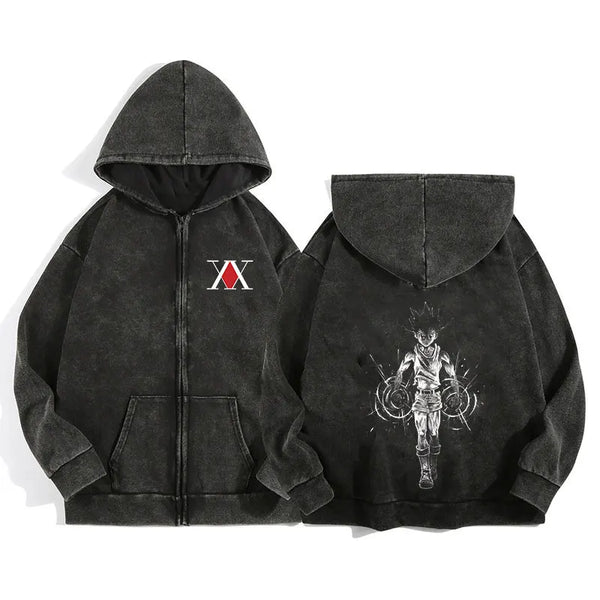 Hunter x Hunter Zip-Up Hoodie — Unisex Streetwear