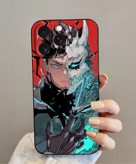 Anime K-Kaiju No. 8 Cool For iPhone 15 14 13 12 11 XS XR X 8 7 SE Pro Max Plus Mini Black Soft Phone Case