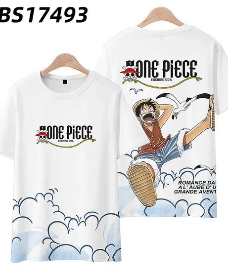 Anime Summer ONE PIECE T-Shirt Luffy Zoro 3D Print Clothes Female Male Fashion T Shirts Short Sleeves Casual Tops