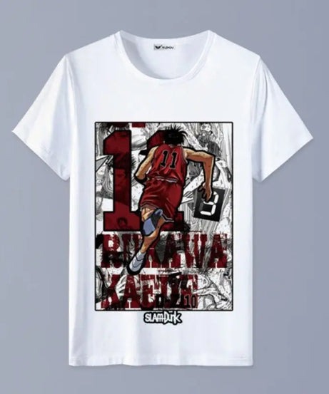 Slam Dunk T-shirt Sakuragi Hanamichi Akagi Haruko Rukawa Kaede Mitsui Hisashi Ryota anime basketball short-sleeved clothes gift