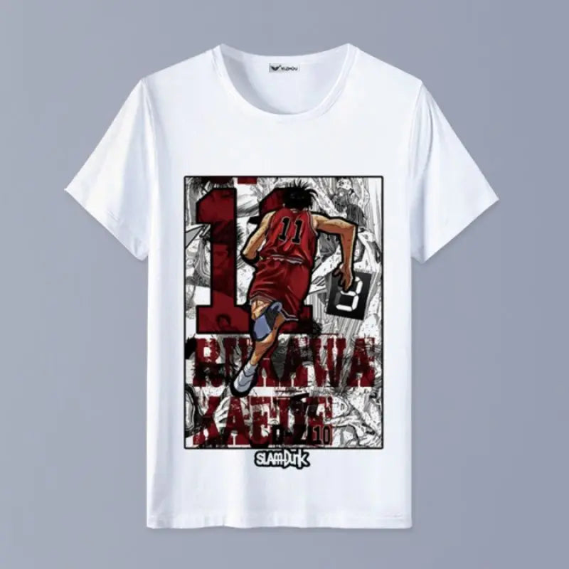 Slam Dunk T-shirt Sakuragi Hanamichi Akagi Haruko Rukawa Kaede Mitsui Hisashi Ryota anime basketball short-sleeved clothes gift