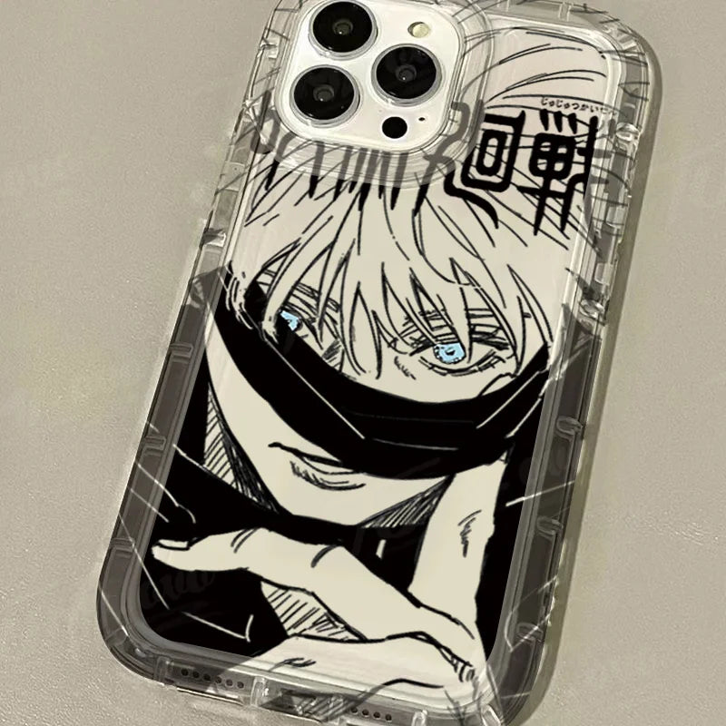 Jujutsu Kaisen Gojo Satoru Clear Case for IPhone 16 15 14 13 12 11 Pro Max 14 15 7 8 Plus X XR XS Max SE2020 Airbag Shockproof