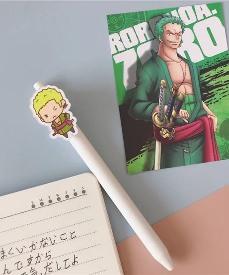 One Piece Neutral Pen Press Bullet Luffy Anime Adventure Black Office Writing Signature Pen Stationery School Supplies