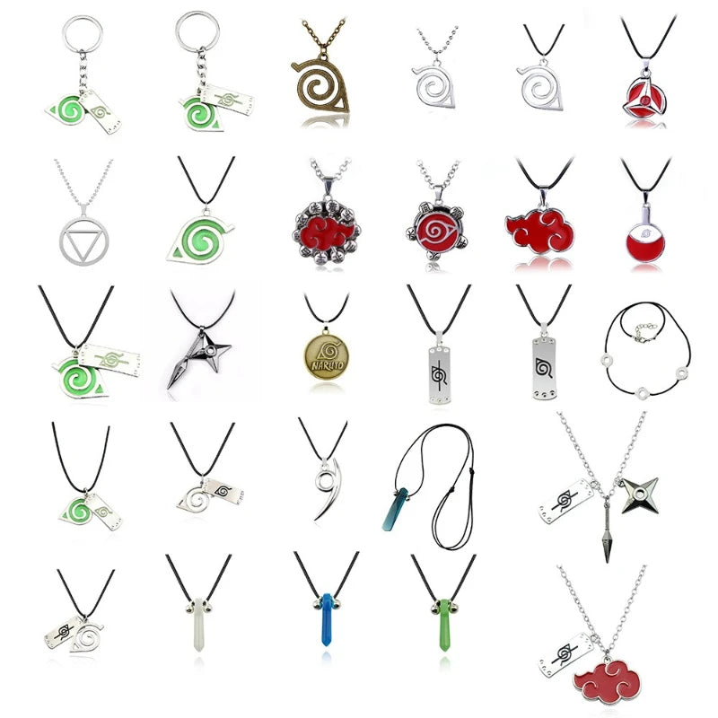 Akatsuki Red Cloud Alloy Pendant Necklace – Naruto Fashion Jewelry 2