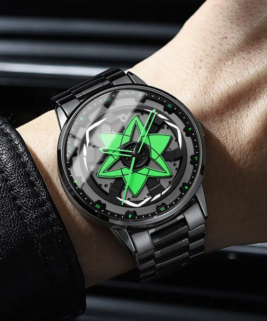 Naruto Anime - Sharingan Rotary Dial Watch – 3D Anime Quartz Waterproof Men’s Luxury Watch