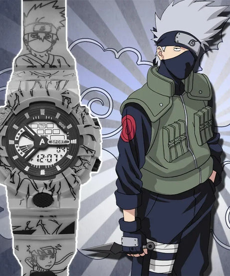 Naruto Kakashi Student Sport Watches Children's Watch Electronic WristWatch Waterproof Clock Digital Watch for Boys Girls Gift