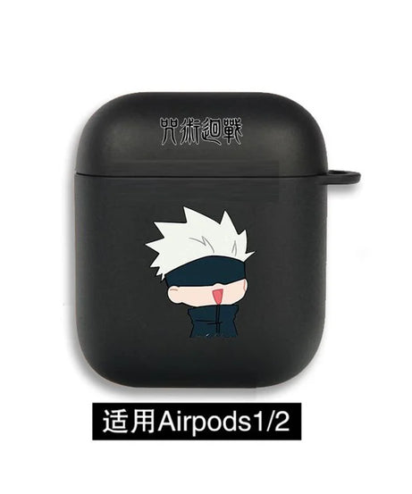 Anime Jujutsu Kaisen Case for Airpods 3 2 1 Pro Silicone Bluetooth Headphone Cover Gojo Satoru Air Pod Earphone Box Black Coque