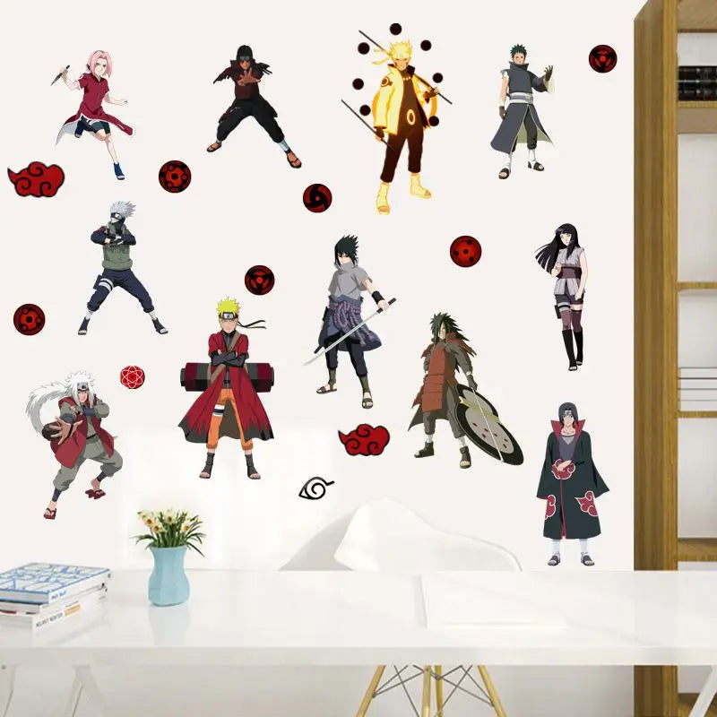 Naruto 3D Stereoscopic Wall Sticker Personality Naruto Student Dormitory Poster Wallpaper Self Adhesive Interior Decoration