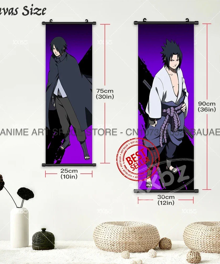 Naruto Characters Wall Scroll Decoration
