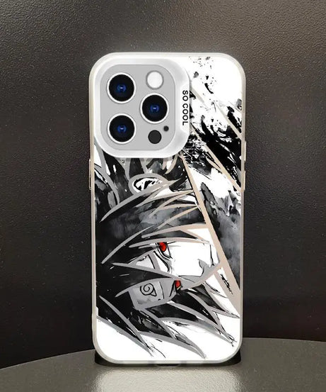 Naruto Anime Laser Case – Sasuke, Itachi & Kakashi 3D Shockproof iPhone 11–16 Pro Max