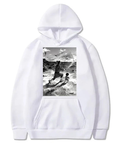 Manga VAGABOND Miyamoto Musashi Print Man Hoodies Acg Fans Streetwear Hipster Otaku Clothing Casual Girl Sweatshirts