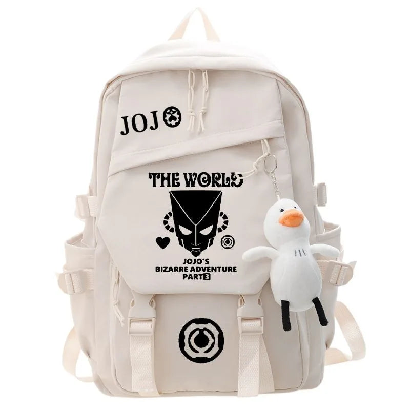 JoJo's Bizarre Adventure Anime Backpack Student School Bag Bookbag Laptop Travel Rucksack Outdoor Boy Girl Gifts