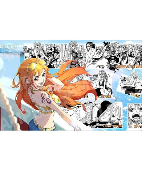 One Piece OPCG Playmat Luffy Edwards Newgate Anime Playmat Trading Card Game Mat Dedicated Card Play Against Table Mat Gift