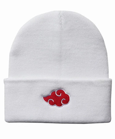 Beanies Women Autumn Winter Warm Hat Anime Akatsuki Cosplay Red Cloud Embroidery Caps For Men Knitted Bonnet Unisex