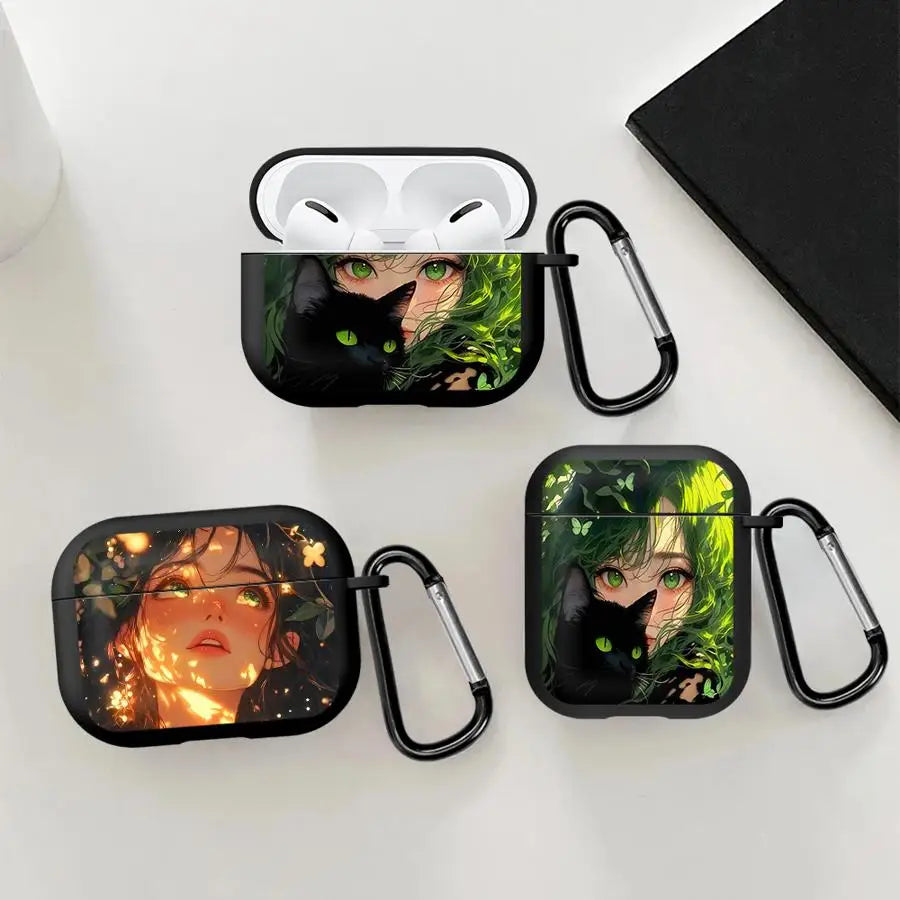 Earphone Cases Cover Case For Airpods Pro3 3 Pro 1 2 Pro2 4 Dreamy Forest Gril