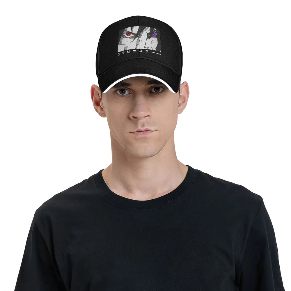 Anime Naruto Sasuke Uchiha Mangekyo Graphic Baseball Cap – Adjustable Snapback Hat for Men & Women 6