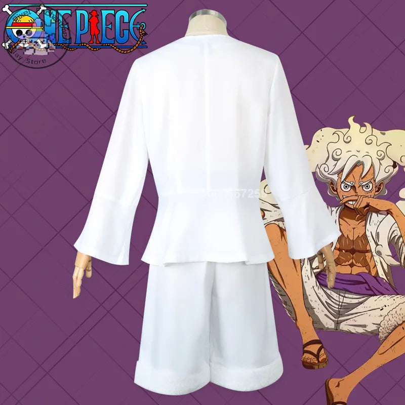 One Piece Luffy Gear 5 (Nika) Cosplay Costume — Wano Set 3