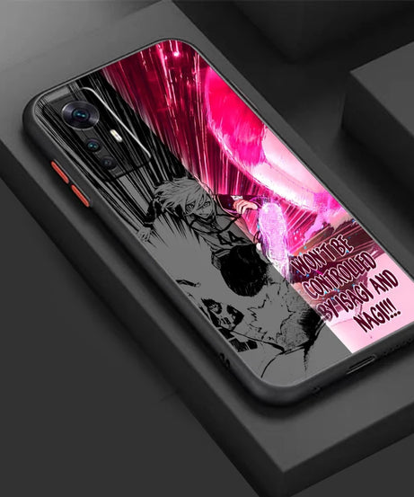 Blue Lock Frosted Anime Case – Cool Translucent Back Cover for Xiaomi Mi Series