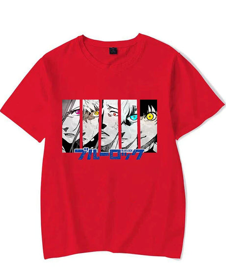 New Anime BLUE LOCK Printing T Shirt Fashion Men/Women Tops Tees Summer Cool Loose Short Sleeve