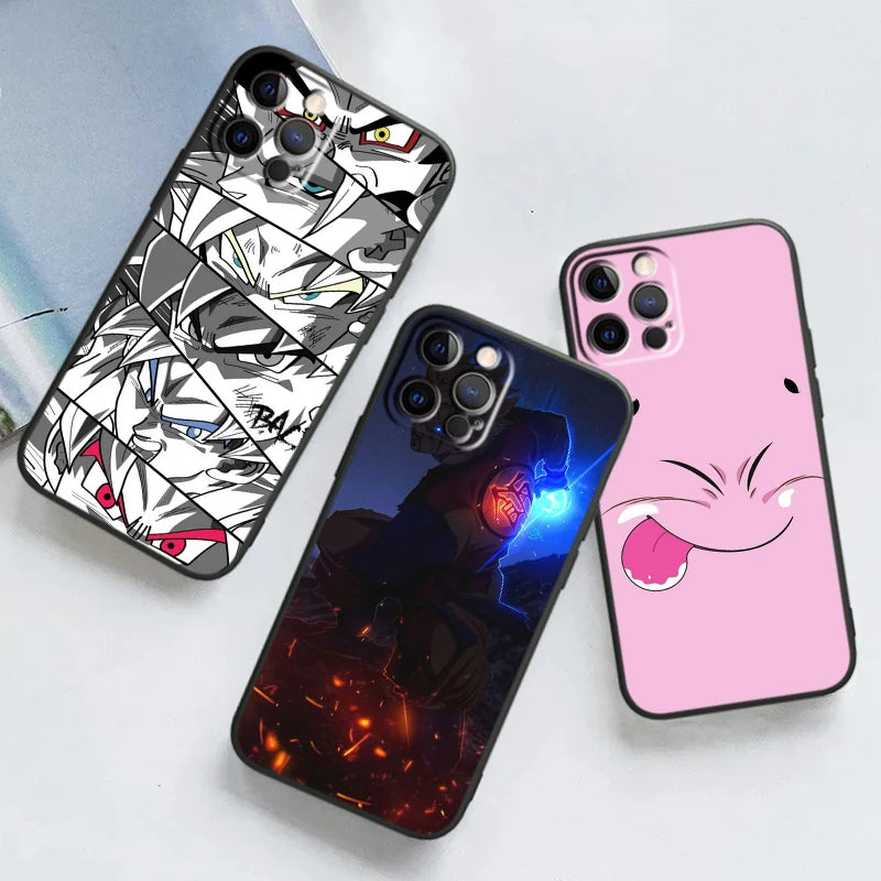 Dragon Ball Z Logo Black TPU Case – iPhone 7 to 15 Pro Max