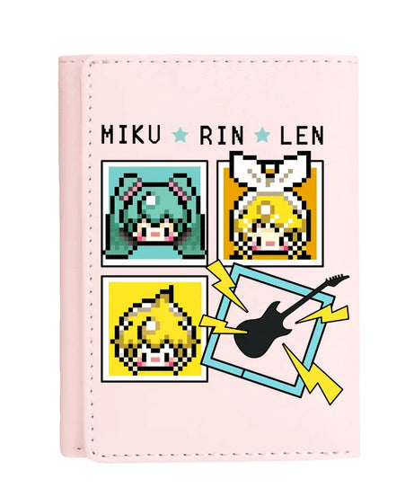 Hatsune Miku Anime Peripheral Zipper New PU Wallet Handsome Personality Boy Print Coin Purse Short Card Pack Holiday Gift