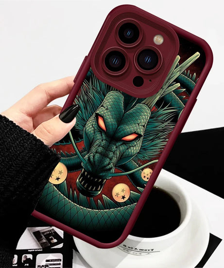 D-Dragon Ball Logo Japan Goku Eye Ladder For Apple iPhone 15 14 13 12 11 XS XR X Pro Max Plus Soft Phone Case