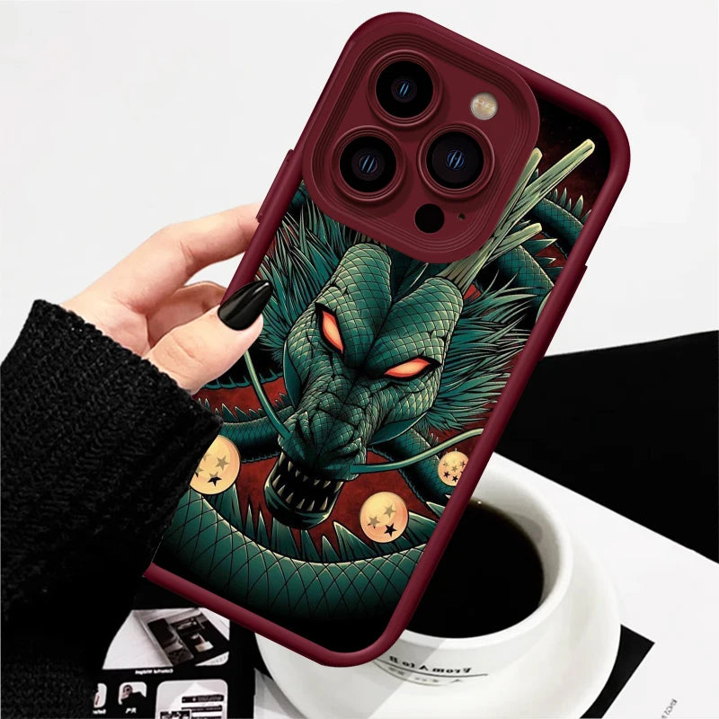 D-Dragon Ball Logo Japan Goku Eye Ladder For Apple iPhone 15 14 13 12 11 XS XR X Pro Max Plus Soft Phone Case